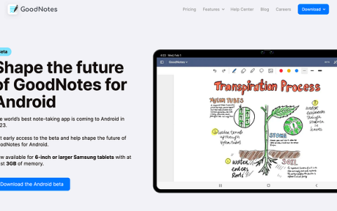 好评如潮的iPad笔记工具GoodNotes现在Android也可以使用啦！