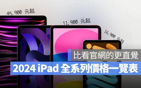 【iPad 价格、容量对照表】iPad Pro、iPad Air、iPad mini 与 iPad 价钱比较