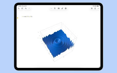 iPadOS 26 新增 Math Notes 3D 绘图功能