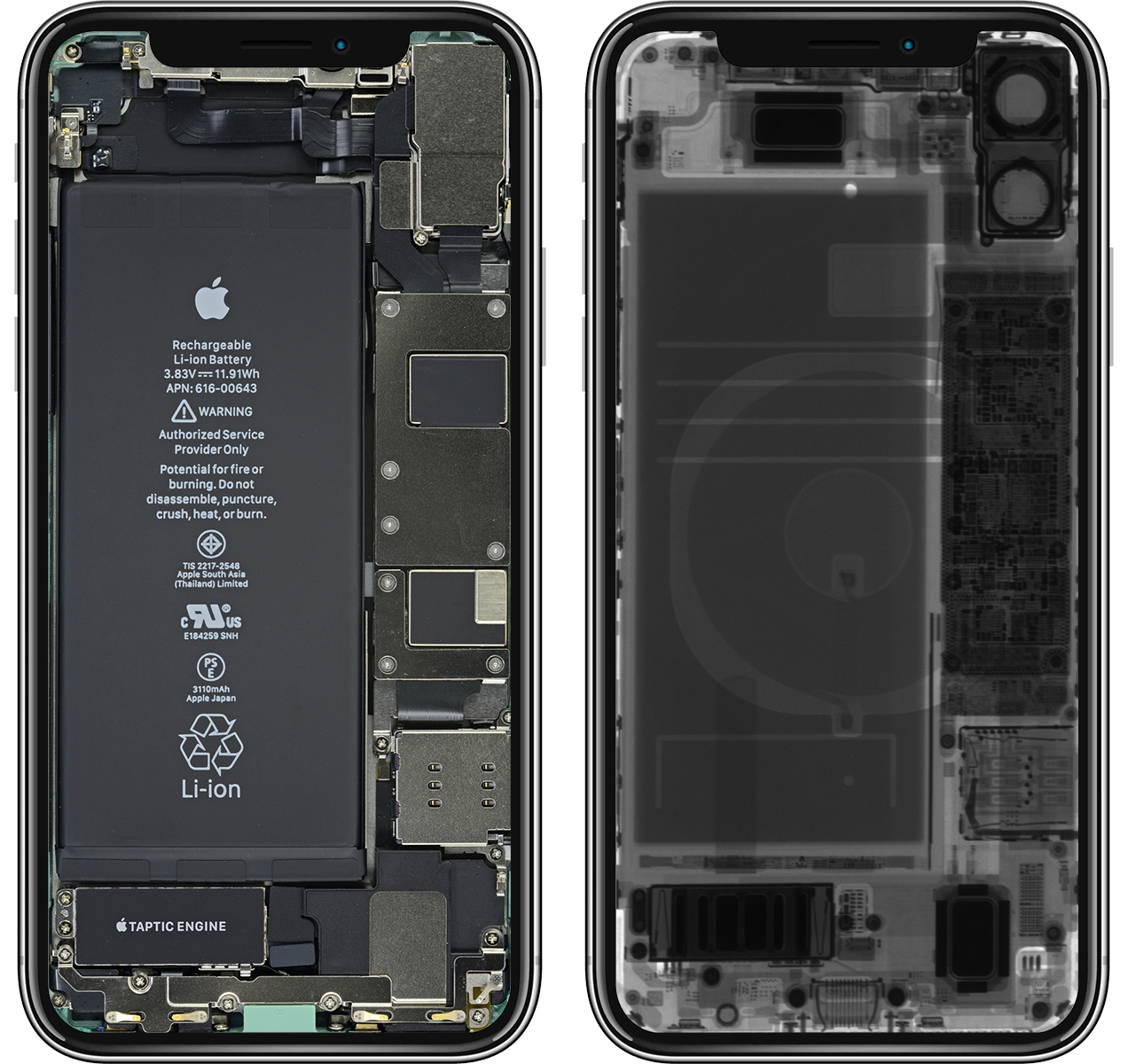 iPhone 11 / Pro 系列透明壁纸、X 光壁纸、内部零件壁纸下载 第2张