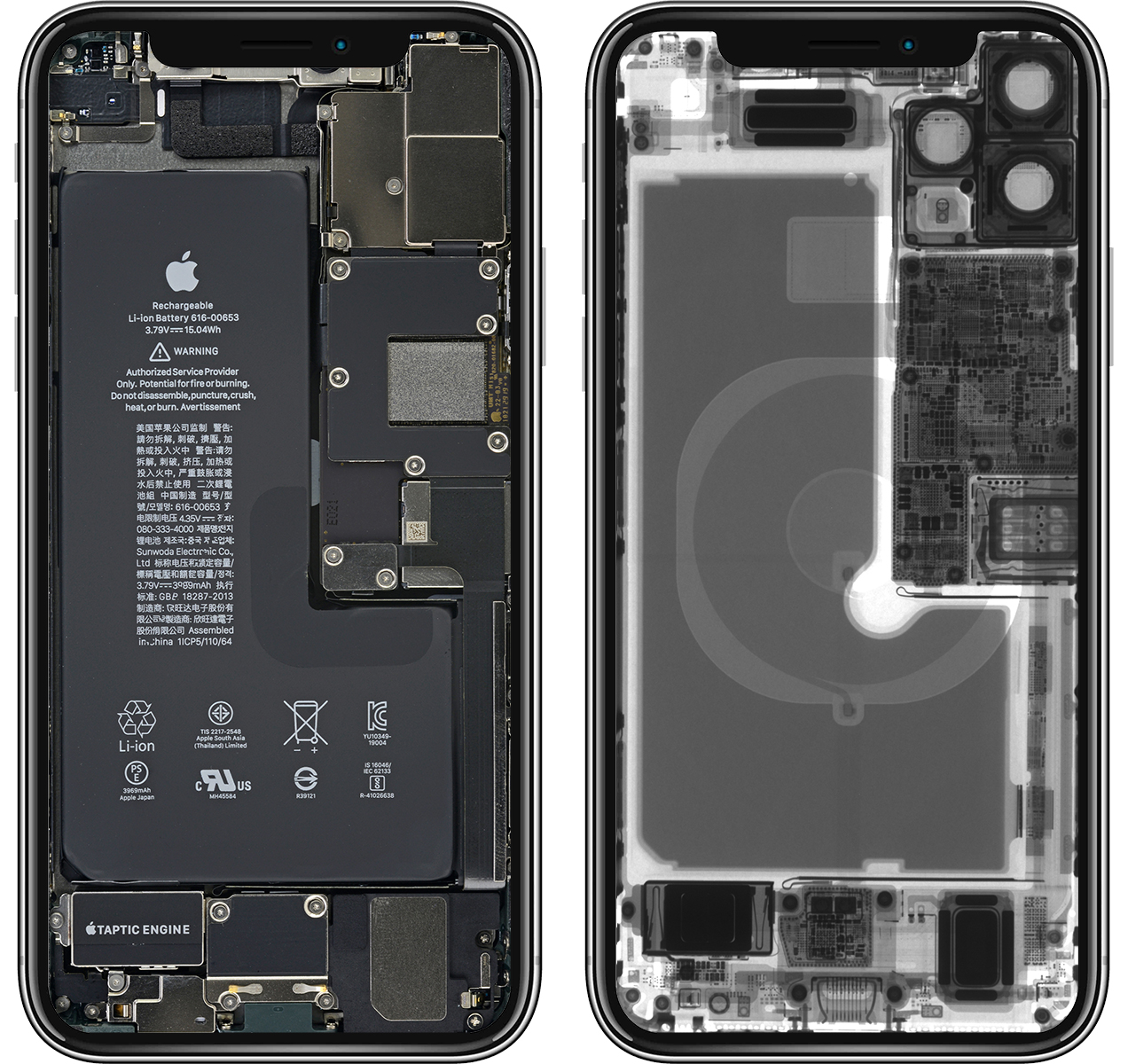 iPhone 11 / Pro 系列透明壁纸、X 光壁纸、内部零件壁纸下载 第4张